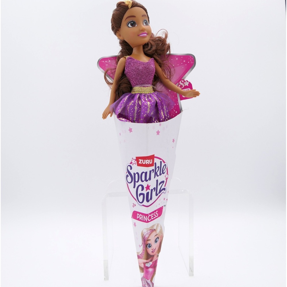 Zuru Sparkle‎ Girlz Princess Fashion Doll in Purple Dress, Brown Hair Age 3+